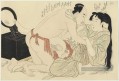 Un homme interrompt la femme peignant ses cheveux longs Kitagawa Utamaro ukiyo e Bijin GA